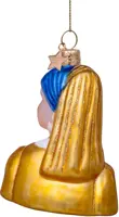 Vondels glazen kerstbal meisje met de parel 'vermeer' 8cm multi - afbeelding 5