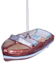 Vondels glazen kerstbal moterboot 3.5cm multi  - afbeelding 3