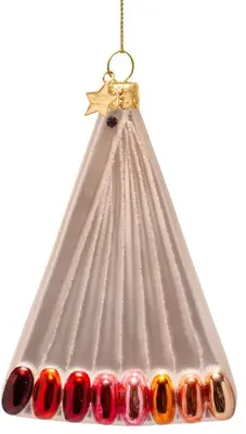 Vondels glazen kerstbal nagel swatch 10.5cm multi - afbeelding 1