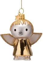 Vondels glazen kerstbal Nijntje engel 11cm goud - afbeelding 1