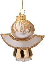 Vondels glazen kerstbal Nijntje engel 11cm goud - afbeelding 3
