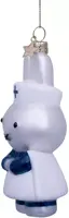 Vondels glazen kerstbal Nijntje verpleegster 11cm wit, blauw - afbeelding 4