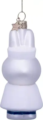 Vondels glazen kerstbal Nijntje verpleegster 11cm wit, blauw - afbeelding 3
