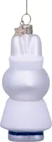 Vondels glazen kerstbal Nijntje verpleegster 11cm wit, blauw - afbeelding 3