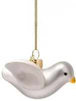 Vondels glazen kerstbal Nijntje vredesduif 11cm wit - afbeelding 3