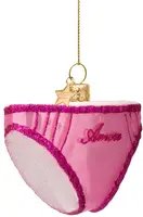 Vondels glazen kerstbal onderbroek 5.5cm roze - afbeelding 2