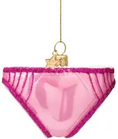 Vondels glazen kerstbal onderbroek 5.5cm roze - afbeelding 3
