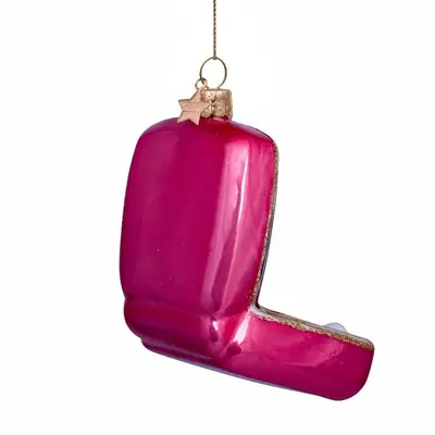Vondels glazen kerstbal oogschaduw palette 8cm multi - afbeelding 3
