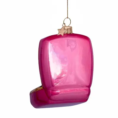 Vondels glazen kerstbal oogschaduw palette 8cm multi - afbeelding 4