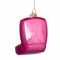 Vondels glazen kerstbal oogschaduw palette 8cm multi - afbeelding 4