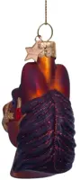 Vondels glazen kerstbal paard 8.5cm bruin - afbeelding 4