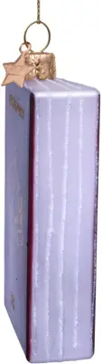 Vondels glazen kerstbal paspoort met boarding pas 10.5cm rood - afbeelding 2