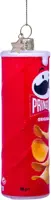 Vondels glazen kerstbal pringles chips bus 12cm rood - afbeelding 2