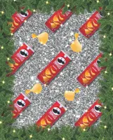 Vondels glazen kerstbal pringles chips bus 12cm rood - afbeelding 4