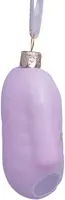Vondels glazen kerstbal romper 'my first christmas' 8cm roze - afbeelding 4