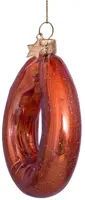 Vondels glazen kerstbal rookworst 10cm bruin - afbeelding 3