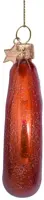 Vondels glazen kerstbal rookworst 10cm bruin - afbeelding 5