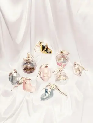 Vondels glazen kerstbal schoen 'baby's first christmas' 8cm goud - afbeelding 7