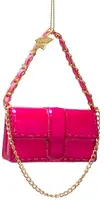 Vondels glazen kerstbal schoudertas 4cm roze - afbeelding 1