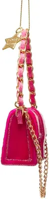 Vondels glazen kerstbal schoudertas 4cm roze - afbeelding 2