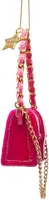 Vondels glazen kerstbal schoudertas 4cm roze - afbeelding 2