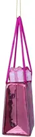 Vondels glazen kerstbal shopper met cadeautjes 8.5cm roze - afbeelding 2