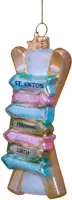 Vondels glazen kerstbal skies 11.5cm multi - afbeelding 2