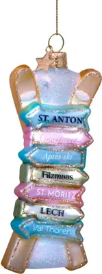 Vondels glazen kerstbal skies 11.5cm multi - afbeelding 1