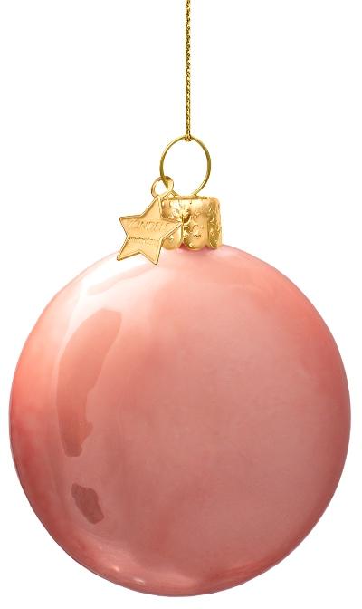 Vondels glazen kerstbal smiley 7.5cm oranje - afbeelding 3