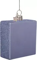 Vondels glazen kerstbal snackmuur 7cm zilver - afbeelding 3