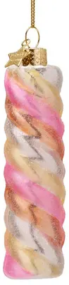 Vondels glazen kerstbal spekje 10cm multi - afbeelding 2
