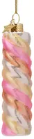 Vondels glazen kerstbal spekje 10cm multi - afbeelding 2