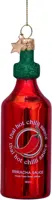 Vondels glazen kerstbal thai hot chilli saus 11cm rood - afbeelding 1