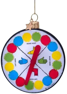 Vondels glazen kerstbal twister draaischijf 7.5cm multi  - afbeelding 1