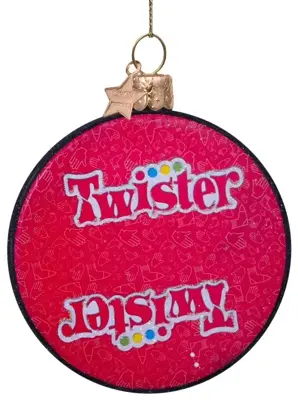 Vondels glazen kerstbal twister draaischijf 7.5cm multi  - afbeelding 3