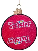 Vondels glazen kerstbal twister draaischijf 7.5cm multi  - afbeelding 3