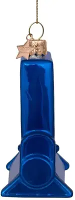 Vondels glazen kerstbal vier op een rij 8.5cm multi - afbeelding 3