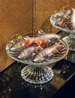 Vondels glazen kerstbal vis forel 5cm grijs  - afbeelding 5