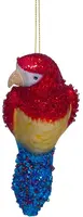 Vondels glazen kerstbal vogel papegaai 11cm multi - afbeelding 3
