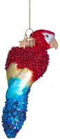 Vondels glazen kerstbal vogel papegaai 11cm multi - afbeelding 4