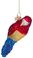 Vondels glazen kerstbal vogel papegaai 11cm multi - afbeelding 2