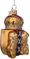 Vondels glazen kerstbal wapen amsterdam 9.5cm goud - afbeelding 3
