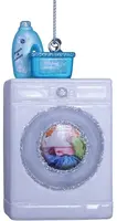 Vondels glazen kerstbal wasmachine 9cm wit - afbeelding 4