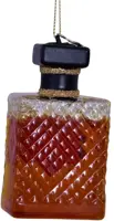 Vondels glazen kerstbal whiskeyfles 8.5cm bruin - afbeelding 4