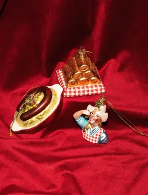 Vondels glazen kerstbal worstenbroodjes 6cm multi - afbeelding 5