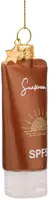 Vondels glazen kerstbal zonnenbrandcrème spf50 9cm bruin - afbeelding 2