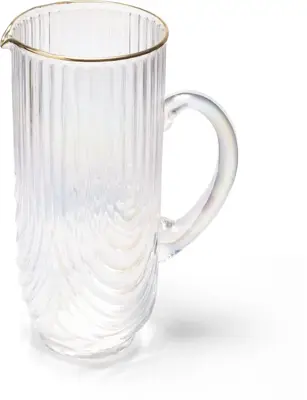 Vondels karaf glas ripple 10x23.5cm luster transparant  - afbeelding 1