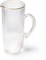 Vondels karaf glas ripple 10x23.5cm luster transparant  - afbeelding 1