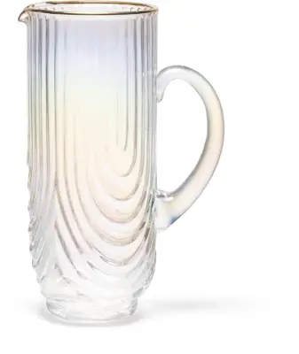 Vondels karaf glas ripple 10x23.5cm luster transparant  - afbeelding 2