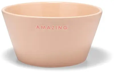 Vondels kom keramiek amazing 14x7cm beige  - afbeelding 1